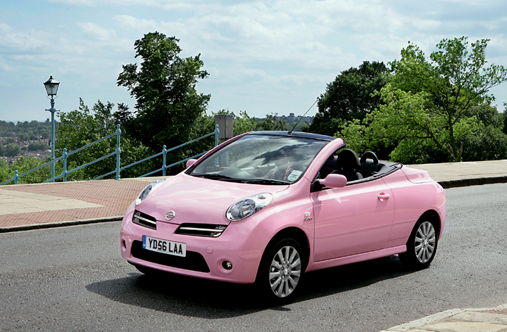 Pink nissan micra car #5